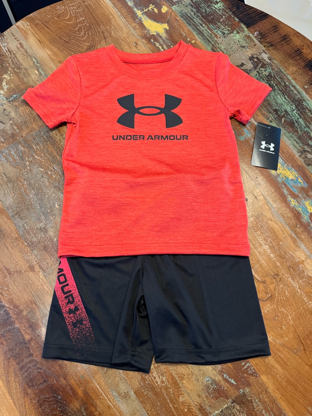 NWT Under Armour Boys 2 Piece Shorts Set